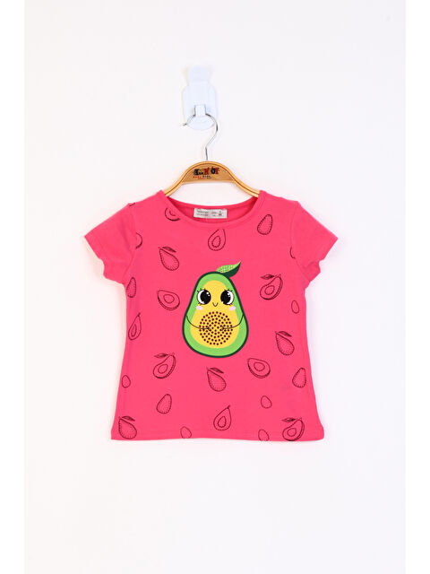 Toontoykids Kız Çocuk Avokado Baskılı Tişört