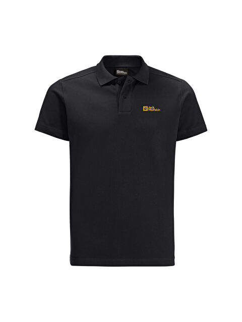 Jack Wolfskin Essential Polo Erkek Siyah Polo Tişört - S000522077-19351