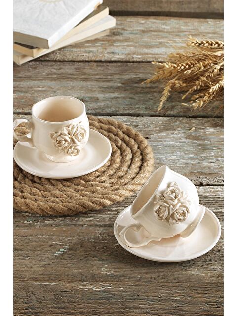 Znp Home Twice Kahve Fincan Takımı 2 Kişilik El Yapımı Türk Kahvesi Expresso Fincanı Seti - S000151341-19966