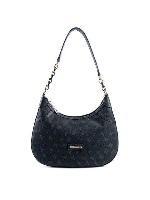 Silver Polo Kadın Omuz Çantası 1255-48141 SILVER POLO M178 SİYAH-MAT SİYAH-BORDO - S000507694-19351