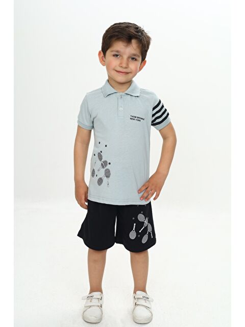 Toontoykids Erkek Çocuk Polo Yaka Baskılı Şortlu Takım - S000384768-526