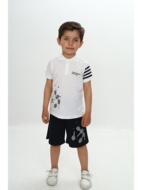 Toontoykids Erkek Çocuk Polo Yaka Baskılı Şortlu Takım - S000384768-19965