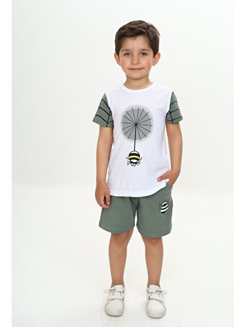 Toontoykids Erkek Çocuk Örümcek Detay Baskılı Şortlu Takım - S000384769-526