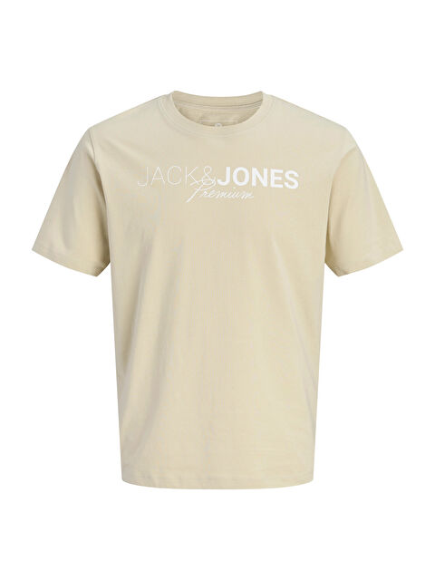 Jack & Jones Plus Jprblaneo % 100 Pamuk Normal Kesim Baskılı Bisiklet Yaka T Shirt 12298342