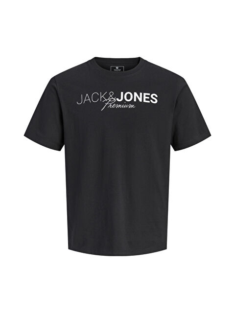 Jack & Jones Plus Jprblaneo % 100 Pamuk Normal Kesim Baskılı Bisiklet Yaka T Shirt 12298342