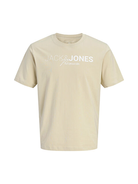 Jack & Jones Premium Jprblaneo % 100 Pamuk Normal Kalıp Baskılı Bisiklet Yaka T Shirt 12298018