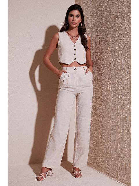 Lela Regular Fit Bol Paça Yelekli Takım 67045162S4 - S000162597-25636