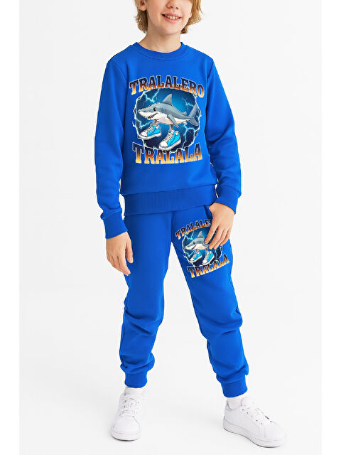 Modanino Erkek Çocuk 3 İplik Şardonlu Alt-Üst Takım Görsel Baskılı 3-10 Yaş 12412 - S000471376-23710