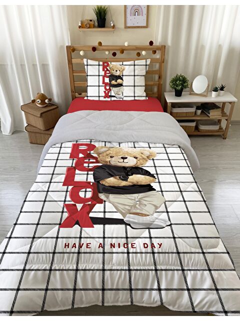 Evmila Tek Kişilik 160x220 cm Welsoft Çift Taraflı Silikon Yorgan Ve Uyku Seti - S000110501-23173