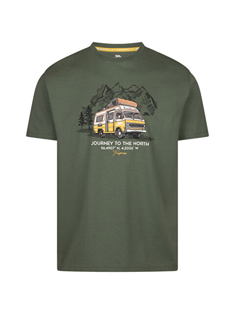 Trespass Tokso - Casual Printed Tshirt Erkek Yeşil Tişört - S000489406-18194
