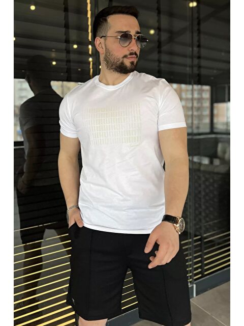 Mishar İtalia Erkek Bisiklet Yaka Baskılı Tişört - S000373036-20063