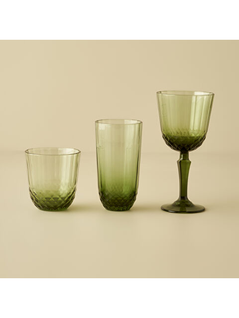 Bella Maison Colore Kesme Bardak-Kadeh Seti 18'li Yeşil - S000362670-18194