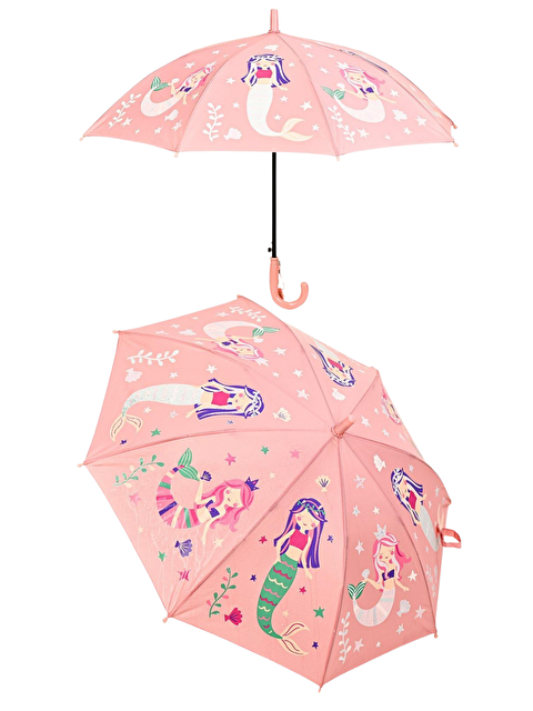 Casabony Yağmurda Rengi Değişen Deniz Kızı Pembe Kız Çocuk Şemsiye - S000317807-20020