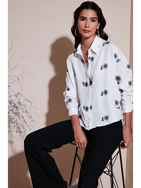 Lela Çiçekli Regular Fit Gömlek 67044532S4 - S000162600-20063