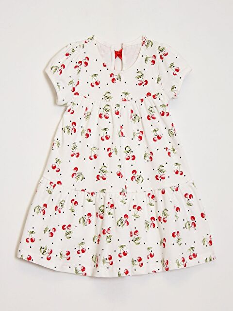 Modanino Kız Çocuk Kiraz Desenli Elbise 2-7 Yaş 12246 - S000386293-20063