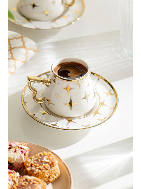 Nehir Tutku 6 Kişilik 12 Parça Porselen Kahve Fincan Takımı - S000518625-20063