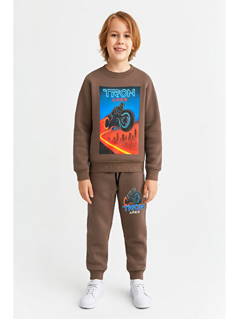 Modanino Erkek Çocuk 3 İplik Şardonlu Alt-Üst Takım Görsel Baskılı 3-10 Yaş 12408 - S000471380-19413