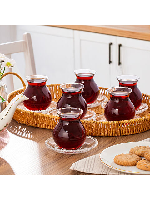 Perotti 6103 Mercan 6'Lı Cay Bardagı 210Ml-14977 Gırona 6'Lı Cay Tabağı - S000374322-20063