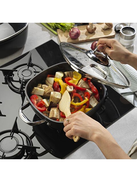 SCHAFER Gastronomie Master Granit Basık Tencere-24Cm - S000141205-37658