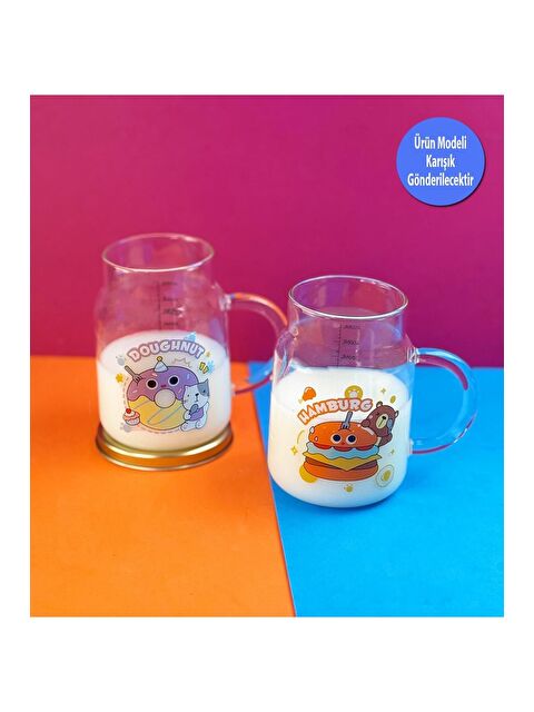 Bam Hediyelik Eşya Kawaii Tasarımlı Cam Kupa - S000375256-23173