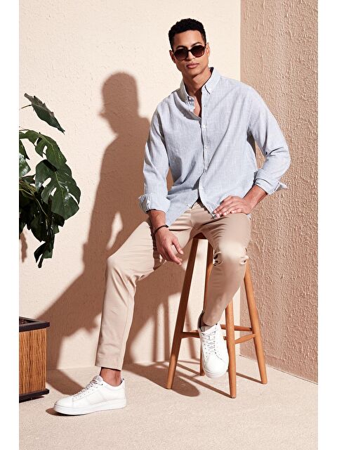 Buratti Pamuklu Regular Fit Düğmeli Yaka Gömlek CF24S116488 - S000151331-20018