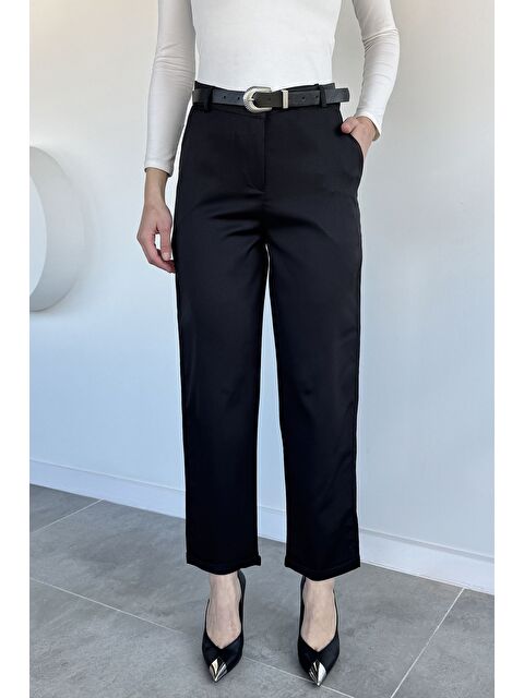Gülseli Kadın Kemerli Duble Paça Pantolon