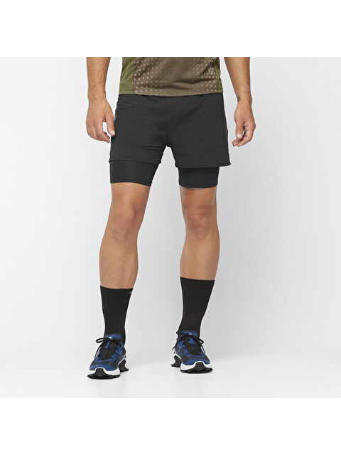 Salomon Sense 2in1 Erkek Siyah Koşu Şortu - S000522081-19351