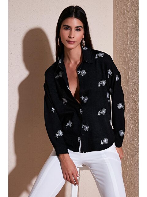 Lela Çiçekli Regular Fit Gömlek 67044532S4 - S000162600-19351