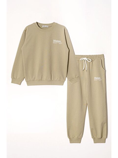 Zepkids Vision Baskılı Erkek Çocuk Haki Renk Eşofman Takım - S000357028-18547