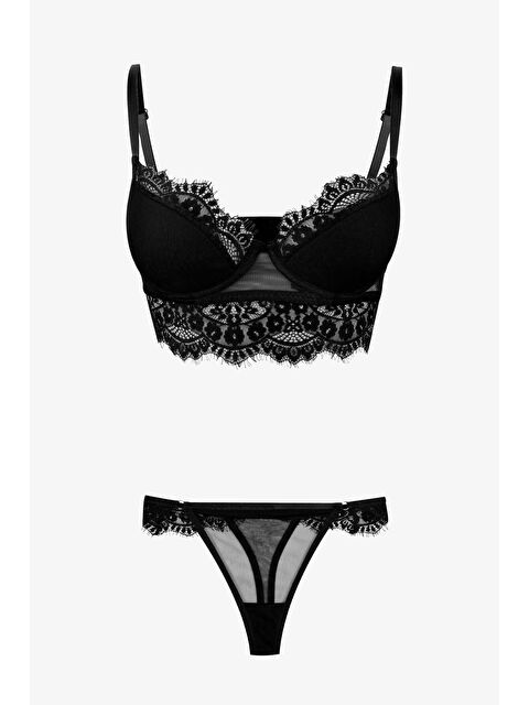 Koza İç Giyim Dantelli Tüllü Fantazi Sütyen Takım - S000297055-19351
