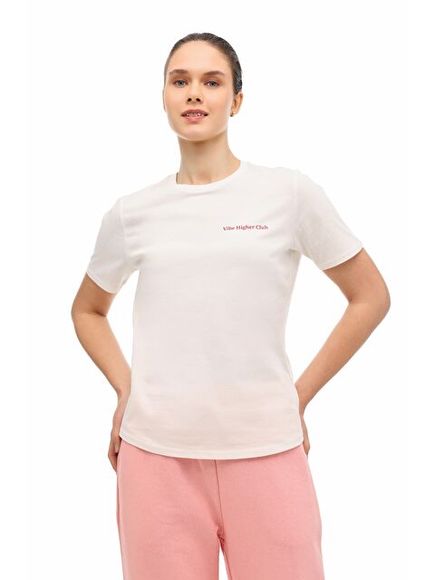 Kinetix WL 11MILEN 6FX Beyaz Kadın Kısa Kol T-Shirt - S000529280-20063