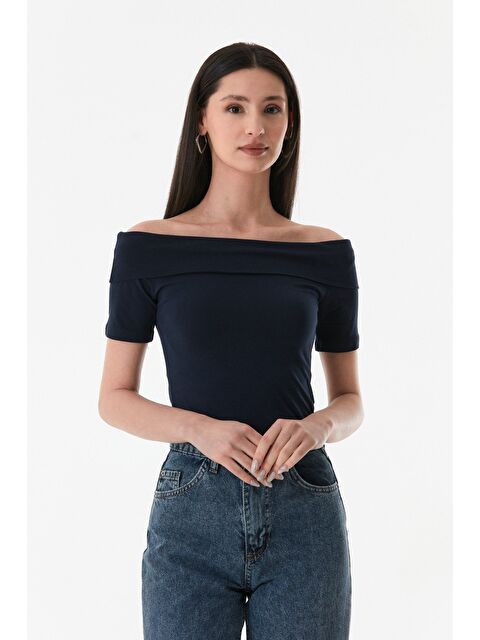 Fullamoda Basic Madonna Yaka Bluz - S000332280-21164