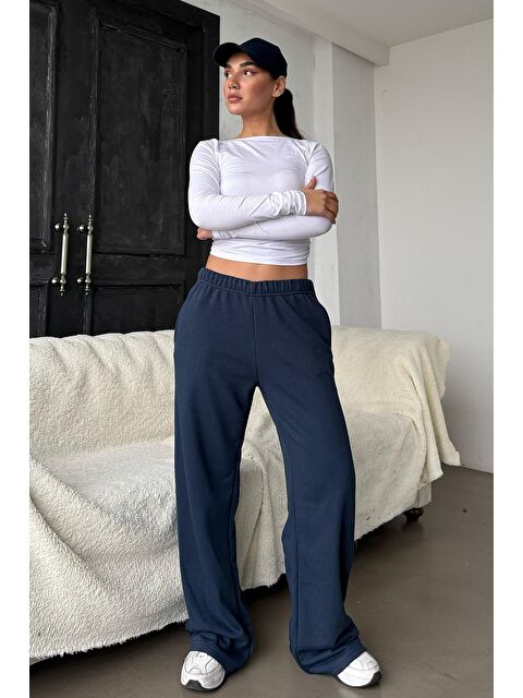 Madmext Lacivert Bol Paça Kadın Eşofman Altı Mg2279 - S000342795-21164