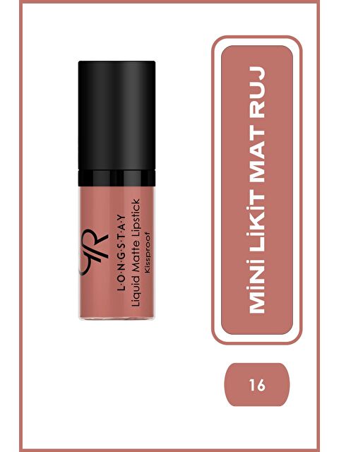 GOLDEN ROSE Likit Mini Mat Ruj - Longstay Liquid Matte Lipstick No: 16 8691190870164 - S000377601-17365