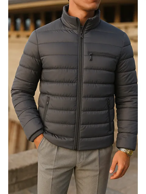 Comstar Erkek Kışlık Comfort Trend Günlük Füme Şişme Mont