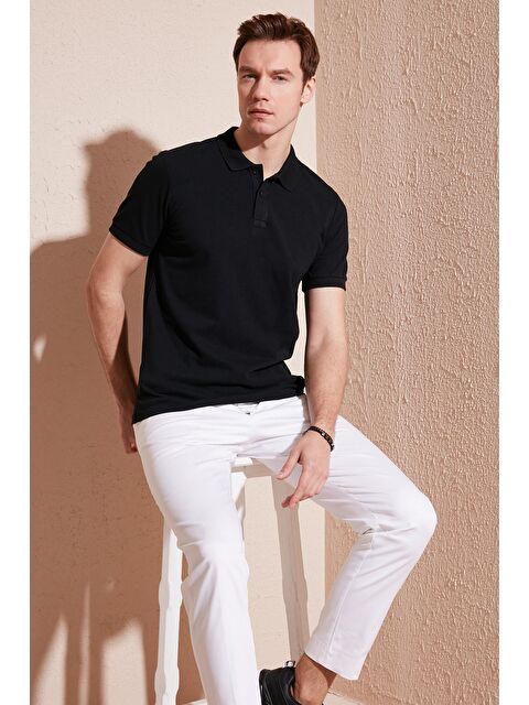 Buratti Pamuklu Regular Fit Düğmeli Polo Yaka %100 Pamuk Tişört 5902739 - S000139058-19351