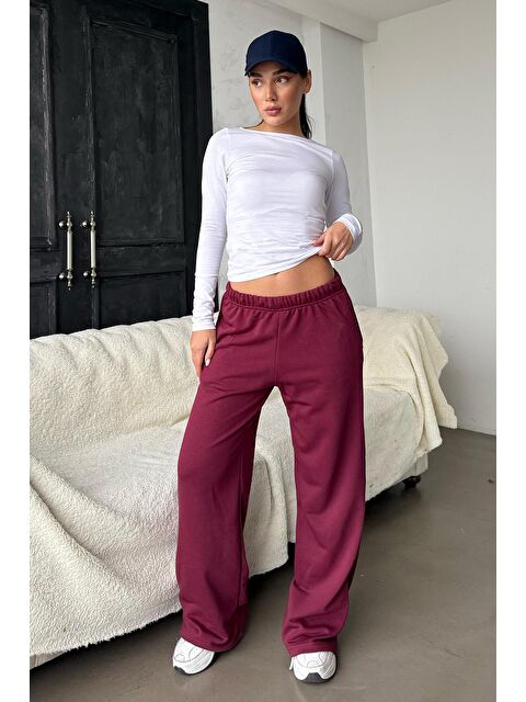 Madmext Bordo Bol Paça Kadın Eşofman Altı Mg2279 - S000342795-19951