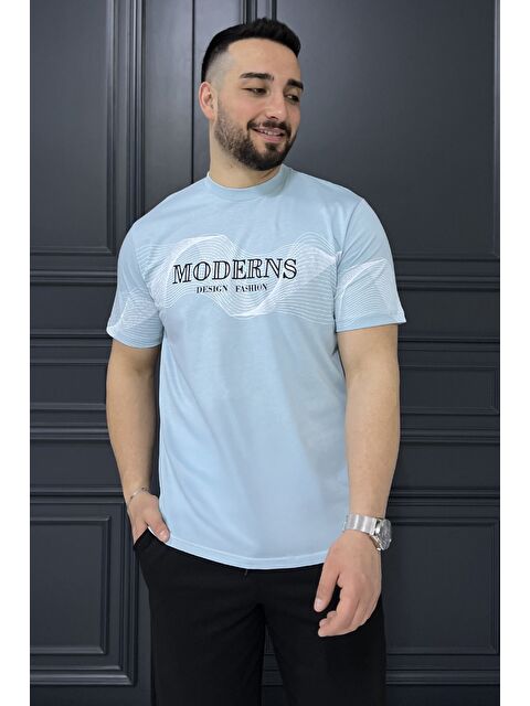 Mishar İtalia Erkek Bisiklet Yaka Baskılı Tişört - S000372980-17437