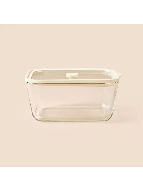 Arow Hielo Cam Saklama Kabı - Şeffaf / Beyaz - 1380 ml