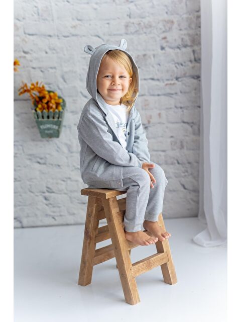 MİNİNİO Erkek Bebek Kapüşonlu Hırka Ve Pantolon Takım - S000363603-20600