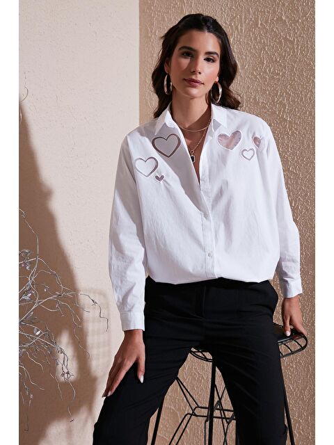 Lela Kalp Detaylı % 100 Pamuk Regular Fit Gömlek 51443511 - S000162624-20063