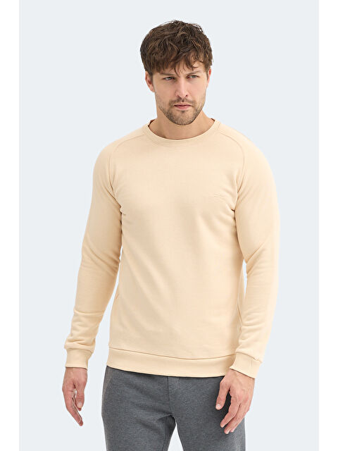 SLAZENGER NADAV Erkek Bej Sweatshırt - S000495807-19928