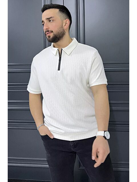 Mishar İtalia Erkek Polo Yaka Yarım Fermuarlı Tişört - S000373016-19966