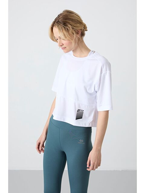 Tommylife Nefes Alan Dokulu İnce Oversize Fit Performans Kadın Tişört - 97284