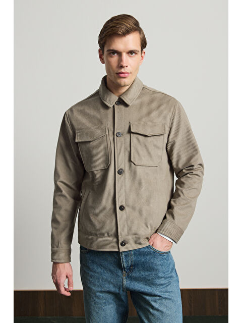 Danger Erkek Premimum Kadife Ceket Bej 4229DNGR - S000518636-19928