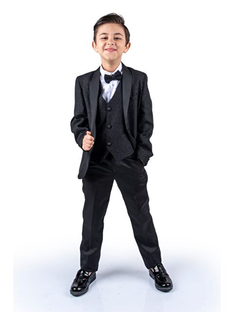 Mnk Baby & Kids Simli Ceketli Yelekli Erkek Çocuk Damatlık Takım MNK0501 - S000388574-19351