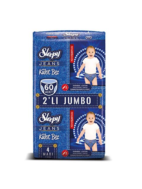 Sleepy Jeans Külot Bez 4 Numara Maxi 2'li Jumbo 60 Adet - S000192251-19459