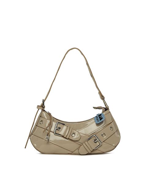 Bagmori Kemer Aksesuarlı Askı Detaylı Rugan  Baget Çanta - S000187352-26429