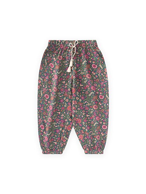 CİGİT Desenli Viskon Şalvar 2-10 Yaş Çağla Yeşili