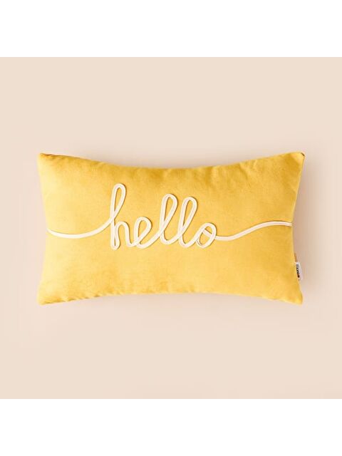 Evidea Soft Hello Kırlent - Hardal - 30x50 cm